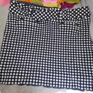 JUICY COUTURE Navy Cream Patterned Skirt Sz 6
